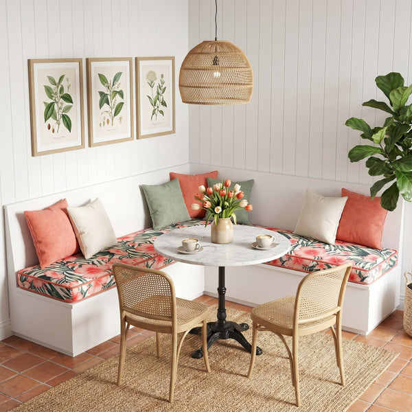 Custom Window Seat Cushion – Panama Fabric, Made to Measure