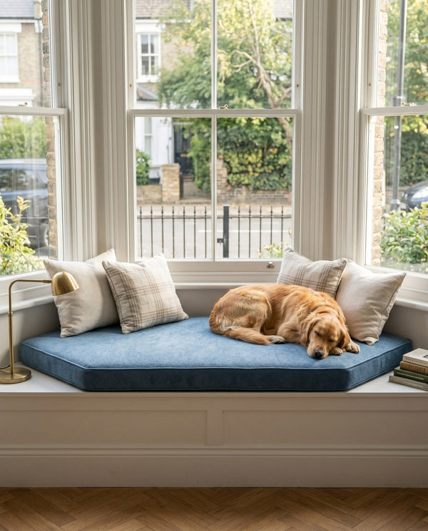 Custom Window Seat Cushion, Made-to-Measure Bench Seat Pad, Pet-Friendly Giza Cotton Cushion, Banquette Booth Nook Cushi