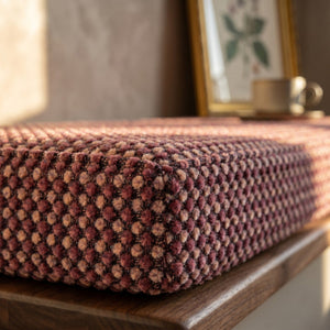 Custom Window Seat Cushion with Foam, Made-to-Measure Bench Seat Pad, Textured Point Weave Banquette Cushion, Bay Window