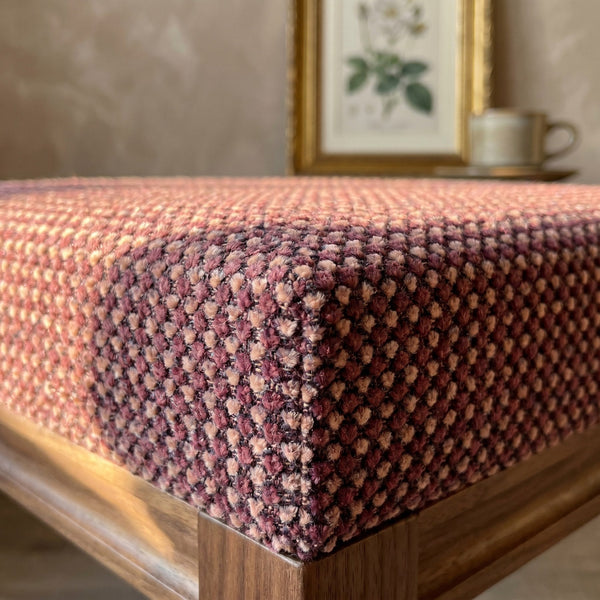 Custom Window Seat Cushion with Foam, Made-to-Measure Bench Seat Pad, Textured Point Weave Banquette Cushion, Bay Window