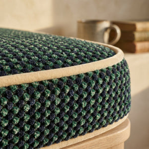 Custom Window Seat Cushion with Foam, Made-to-Measure Bench Seat Pad, Textured Point Weave Banquette Cushion, Bay Window