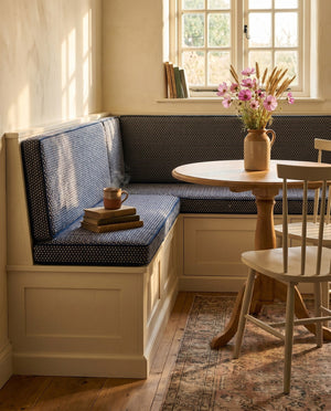 Custom Window Seat Cushion with Foam, Made-to-Measure Bench Seat Pad, Textured Point Weave Banquette Cushion, Bay Window