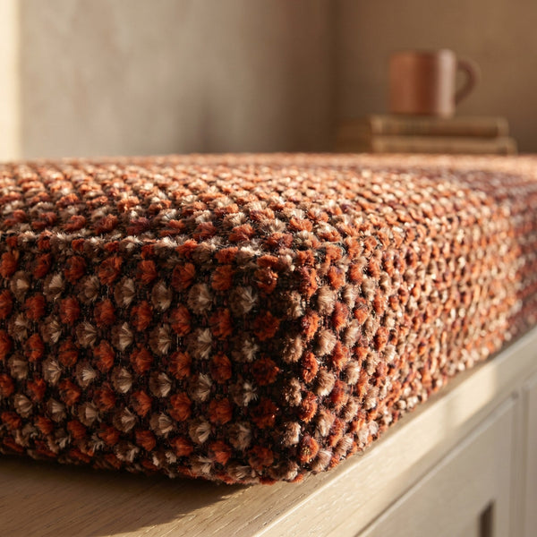 Custom Window Seat Cushion with Foam, Made-to-Measure Bench Seat Pad, Textured Point Weave Banquette Cushion, Bay Window