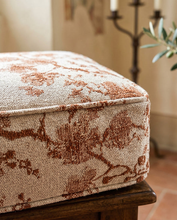 Custom Window Seat Cushion with Piping, Made-to-Measure Bay Window Bench Cushion, Banquette Booth Bench Seat Pad, Readin