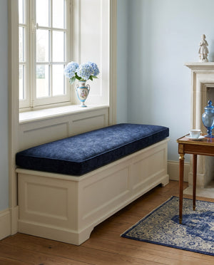 Custom Window Seat Cushion with Piping, Made-to-Measure Bay Window Bench Cushion, Banquette Booth Bench Seat Pad, Readin
