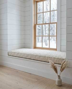 Custom Window Seat Cushion with Piping, Made-to-Measure Bay Window Bench Cushion, Banquette Booth Bench Seat Pad, Readin