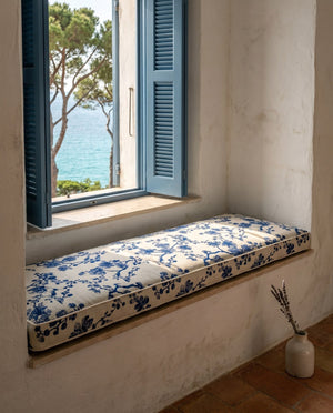 Custom Window Seat Cushion with Piping, Made-to-Measure Bay Window Bench Cushion, Banquette Booth Bench Seat Pad, Readin