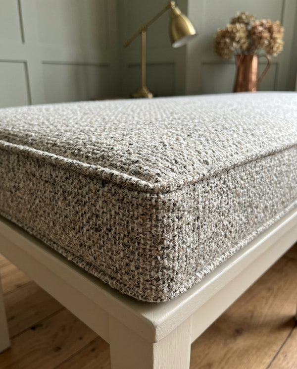 Custom Window Seat Cushion with Piping, Made-to-Measure Bay Window Bench Cushion, Banquette Booth Bench Seat Pad, Readin