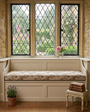 Custom Window Seat Cushion with Piping, Made-to-Measure Bay Window Bench Cushion, Banquette Booth Bench Seat Pad, Readin
