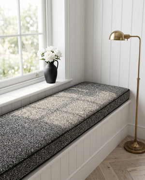 Custom Window Seat Cushion with Piping, Made-to-Measure Bay Window Bench Cushion, Banquette Booth Bench Seat Pad, Readin