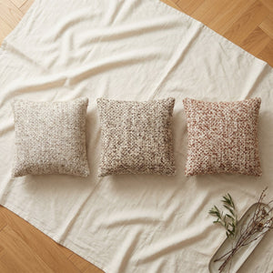 Custom Square Throw Pillow, Botanical Blossom Branch Cushion, Cherry Blossom Jacquard Scatter Cushion Cover, Piped Linen