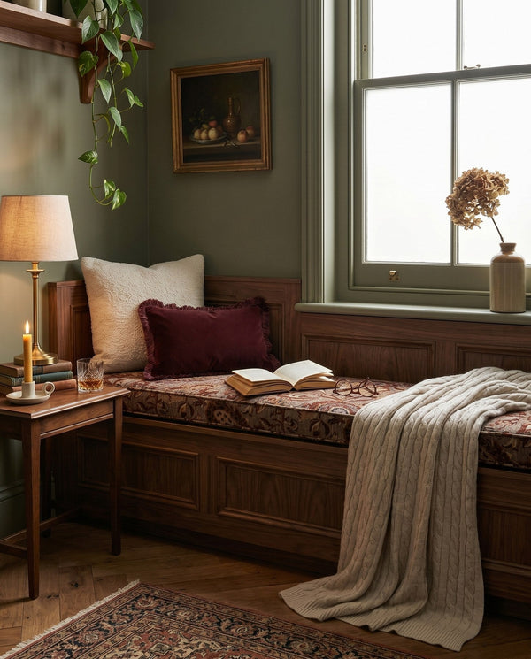 Custom Window Seat Cushion with Foam, Made-to-Measure Paisley Bench Cushion, Bay Window Bench Seat Pad, Banquette Booth 
