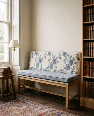 Custom Bench Cushion Set with Backrest, Made-to-Measure Window Seat Cushion, Floral Banquette Seat Pad, Reading Nook Ben