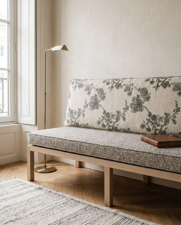 Custom Bench Cushion Set with Backrest, Made-to-Measure Window Seat Cushion, Floral Banquette Seat Pad, Reading Nook Ben