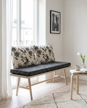Custom Bench Cushion Set with Backrest, Made-to-Measure Window Seat Cushion, Floral Banquette Seat Pad, Reading Nook Ben