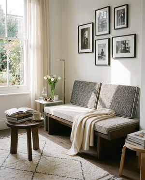 Custom Bench Cushion Set with Backrest, Made-to-Measure Window Seat Cushion, Floral Banquette Seat Pad, Reading Nook Ben