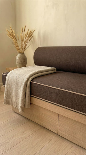 Custom Daybed Seat Cushion with Bolster Backrest, Made-to-Measure Platform Sofa Cushion, Reading Nook Bench Seat Pad, Wi