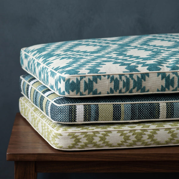 Custom Bench Cushion with Foam, Made-to-Measure Window Seat Cushion, Outdoor Banquette Booth Seat Pad, Woven Performance