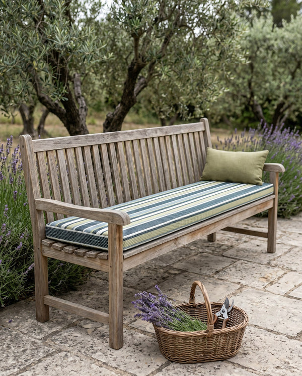 Custom Bench Cushion with Foam, Made-to-Measure Window Seat Cushion, Outdoor Banquette Booth Seat Pad, Woven Performance