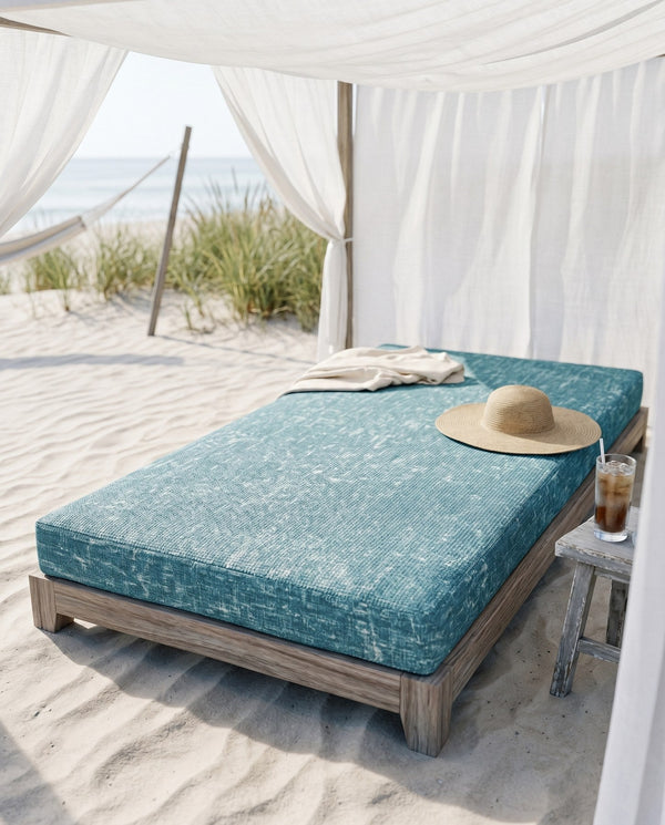 Custom Bench Cushion with Foam, Made-to-Measure Window Seat Cushion, Outdoor Banquette Booth Seat Pad, Woven Performance