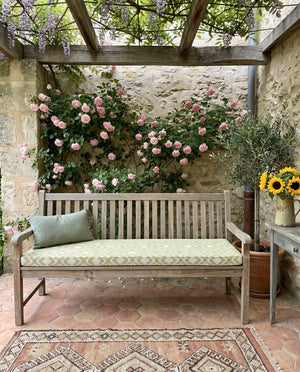 Custom Bench Cushion with Foam, Made-to-Measure Window Seat Cushion, Outdoor Banquette Booth Seat Pad, Woven Performance