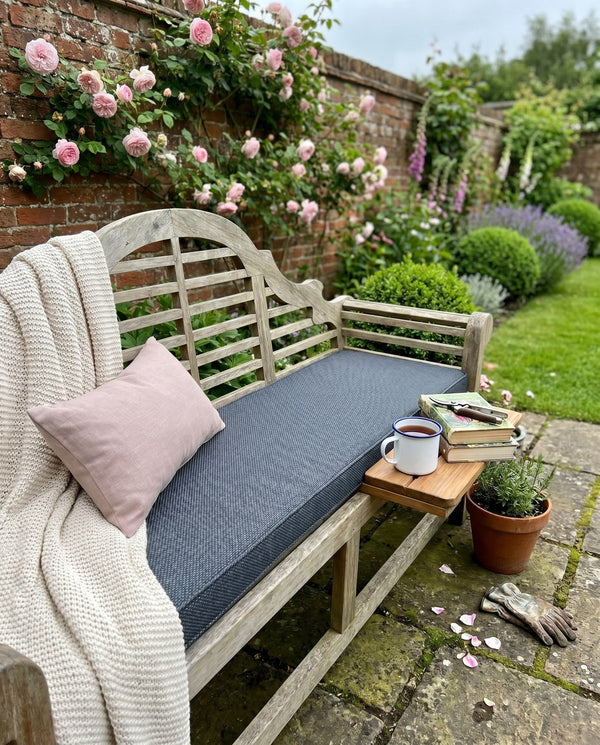 Custom Bench Cushion with Foam, Made-to-Measure Window Seat Cushion, Outdoor Banquette Booth Seat Pad, Woven Performance