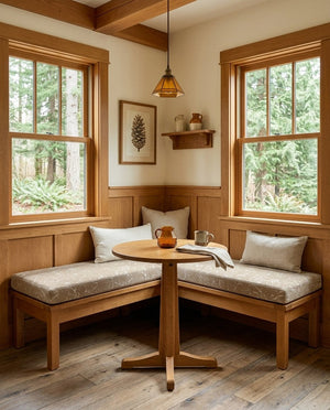 Custom Bench Cushion with Foam, Made-to-Measure Window Seat Cushion, Outdoor Banquette Booth Seat Pad, Woven Performance