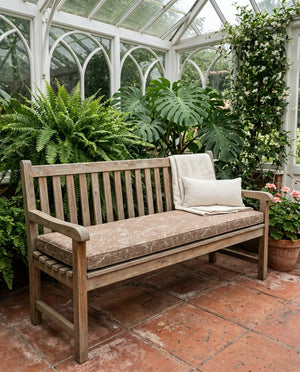 Custom Bench Cushion with Foam, Made-to-Measure Window Seat Cushion, Outdoor Banquette Booth Seat Pad, Woven Performance