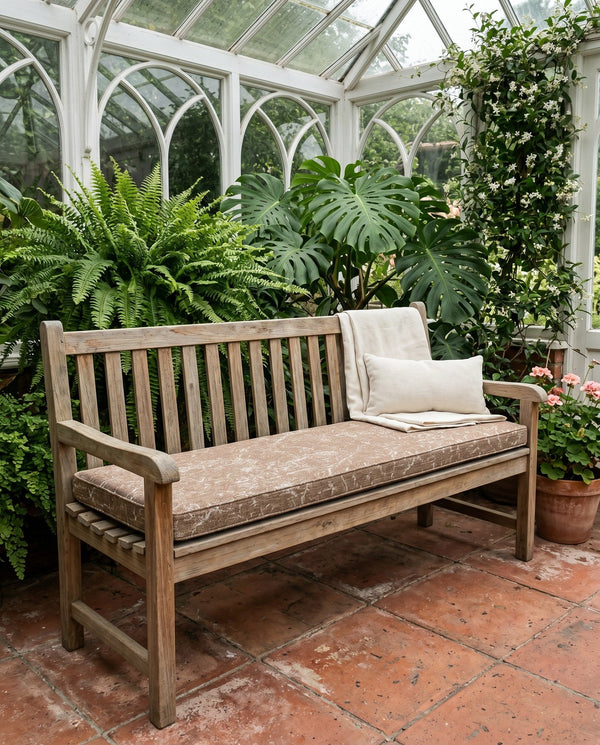 Custom Bench Cushion with Foam, Made-to-Measure Window Seat Cushion, Outdoor Banquette Booth Seat Pad, Woven Performance