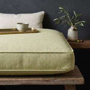 Custom Bench Cushion with Foam, Made-to-Measure Window Seat Cushion, Outdoor Banquette Booth Seat Pad, Woven Performance