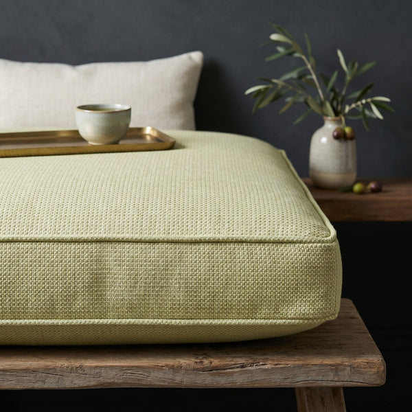 Custom Bench Cushion with Foam, Made-to-Measure Window Seat Cushion, Outdoor Banquette Booth Seat Pad, Woven Performance