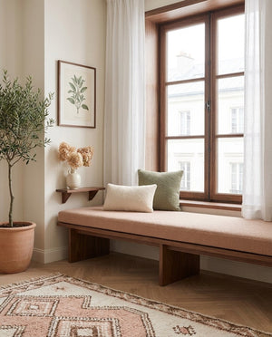 Custom Teddy Boucle Window Seat Cushion, Made-to-Measure Bench Seat Pad, Soft Textured Daybed Cushion, Reading Nook Wind