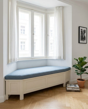 Custom Teddy Boucle Window Seat Cushion, Made-to-Measure Bench Seat Pad, Soft Textured Daybed Cushion, Reading Nook Wind