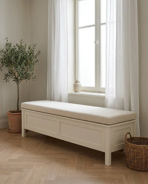 Custom Teddy Boucle Window Seat Cushion, Made-to-Measure Bench Seat Pad, Soft Textured Daybed Cushion, Reading Nook Wind