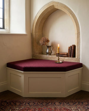 Custom Teddy Boucle Window Seat Cushion, Made-to-Measure Bench Seat Pad, Soft Textured Daybed Cushion, Reading Nook Wind