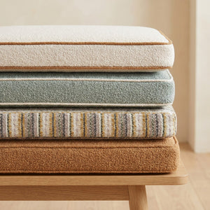 Custom Teddy Boucle Window Seat Cushion, Made-to-Measure Bench Seat Pad, Soft Textured Daybed Cushion, Reading Nook Wind