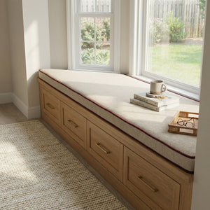 Custom Trapezoid Window Seat Cushion, Made-to-Measure Bay Window Bench Cushion, Angled Tapered Seat Pad, Reading Nook Ba