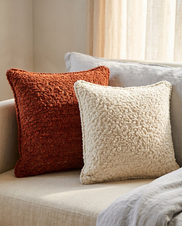 Custom Boucle Throw Pillow, Textured Decorative Cushion Cover, Made-to-Measure Sofa Accent Pillow, Square Lumbar Couch C