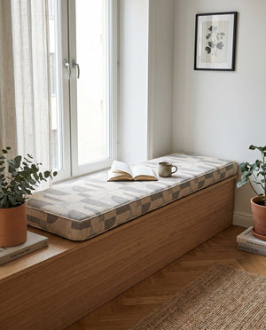Custom Bench Cushion with Foam, Made-to-Measure Window Seat Cushion, Banquette Bench Seat Pad, Reading Nook Cushion, Pip