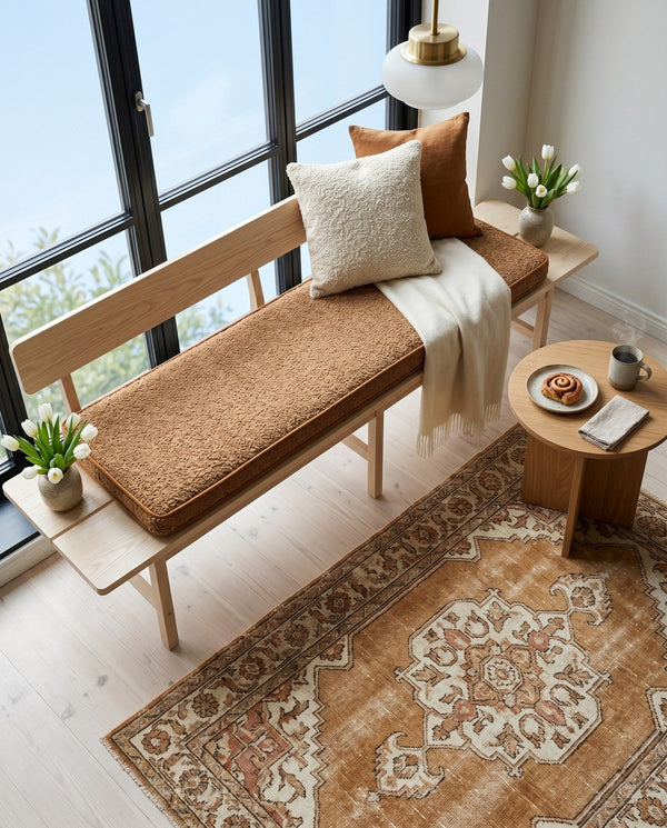 Custom Bench Cushion with Foam, Made-to-Measure Window Seat Cushion, Banquette Bench Seat Pad, Reading Nook Cushion, Pip